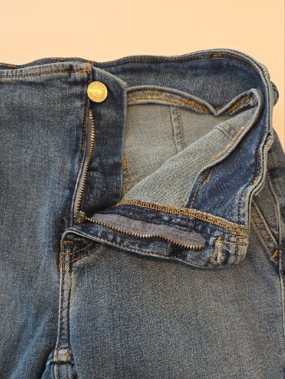 Free People We The Free Blue Slim Flare Jeans Sz 27 -See Measuments Boho Cropped - Picture 9 of 16